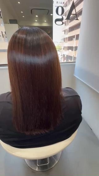 セミロング 安積 秀則のヘアスタイル
