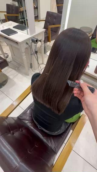 セミロング カラー 艶髪／ブリーチ🌟 銀座/HARUKAのヘアスタイル