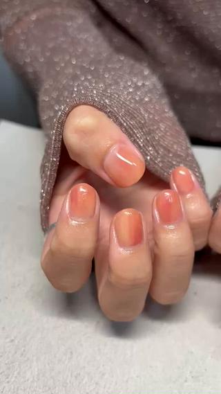 定額デザインでパーツなしに
桃ネイル
シンプル好きな方に