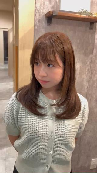 明るめのカラーとレイヤーカット
ワンカールでこんな感じ〜 
