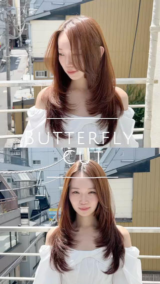 ロング 渋谷レイヤーカット❌ 縮毛矯正専門/武田涼のヘアスタイル