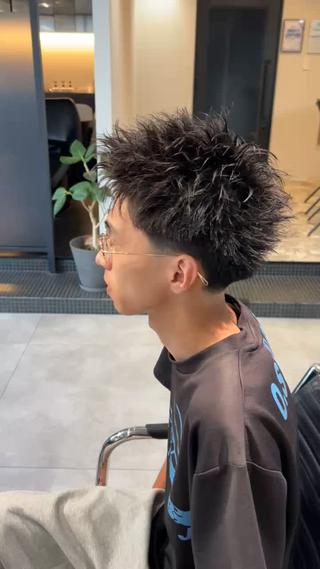 スパイキー×テーパーフェード 