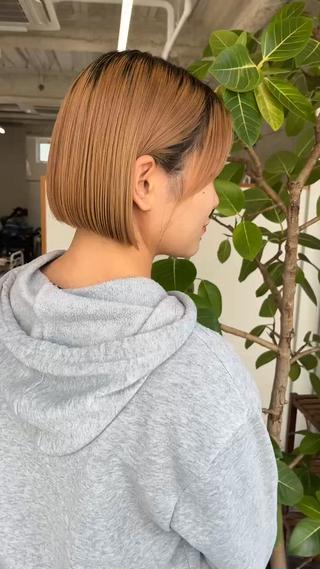 ご自宅でも扱いやすいボブです
骨格や髪質に合わせて1人1人に合うボブが得意です☆これからチャレンジしてみたい方や今まで上手くいかなかった方は是非お任せください！ボブ/ミニボブ/ぷつっとボブ/顎ラインボブ 