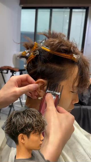 ショート メンズ 横浜/メンズ特化/ Farbe/田中颯斗のヘアスタイル