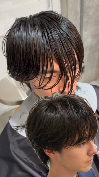 ミディアム パーマ メンズ 横浜/メンズ特化/ Farbe/田中颯斗のヘアスタイル