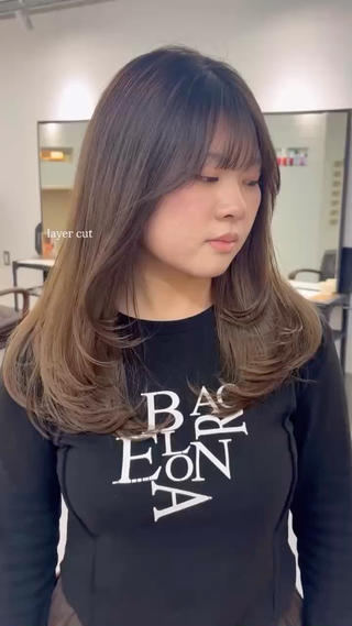 ロング 藤井 心音のヘアスタイル
