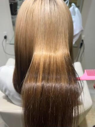 ブリーチ毛でも、ツヤツヤトリートメント️