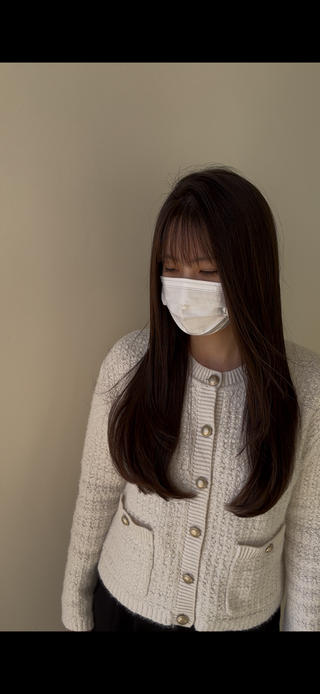セミロング パーマ 比嘉 悠人のヘアスタイル