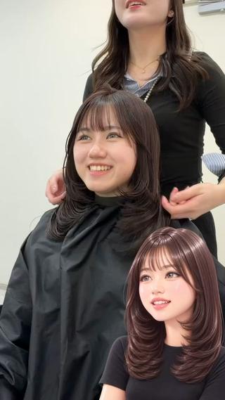 ミディアム カラー レイヤー透明感カラー ブリーチ🎀オトハのヘアスタイル