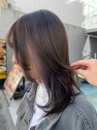 #イヤリングカラー#パープルカラー