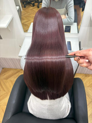 ロング カラー 🫧透明感カラー🫧 美髪矯正🫧チサトのヘアスタイル
