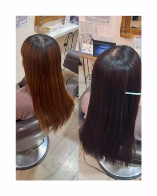 ロング カラー ✨韓国風レイヤー✖️ 美髪矯正✨ユウヤのヘアスタイル