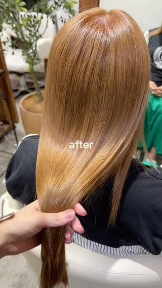 セミロング カラー makoto 池袋 カット 縮毛矯正のヘアスタイル