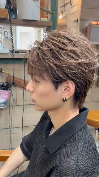 パーマ メンズ 酒井 勘汰のヘアスタイル