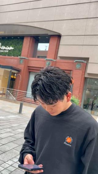 カット+ツイストスパイラルパーマ