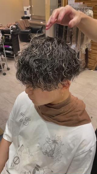 ショート パーマ メンズ 【men's Lapis横浜】海人のヘアスタイル