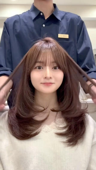 ロング カラー レイヤーカット/大阪 /梅田/執印悠太のヘアスタイル