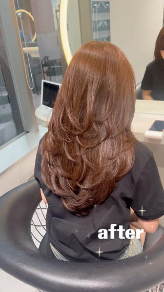 ロング ♡Aira♡Lond /レイヤー/縮毛のヘアスタイル