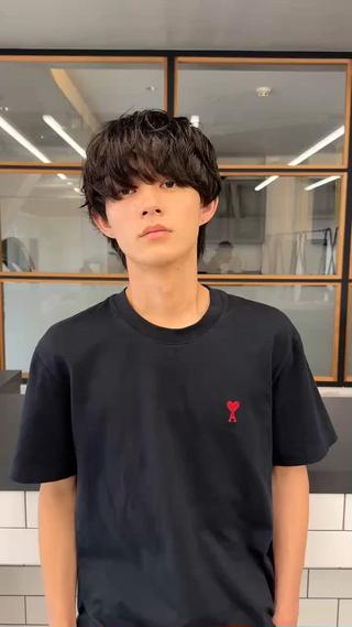 メンズ 韓国風パーマ特化 篠崎優也翔のヘアスタイル