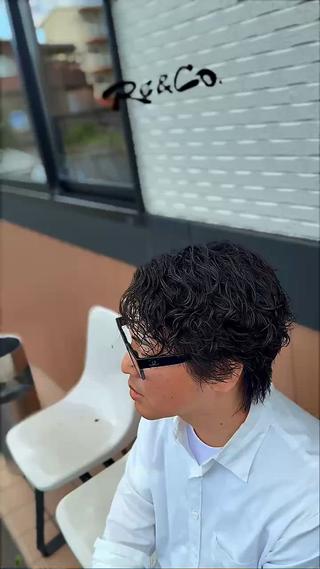 ショート パーマ RE&COメンズ専門 リュウタのヘアスタイル