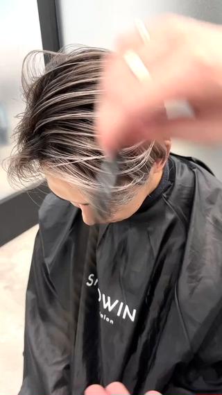 カラー メンズ レディースカット いからしゆうたのヘアスタイル