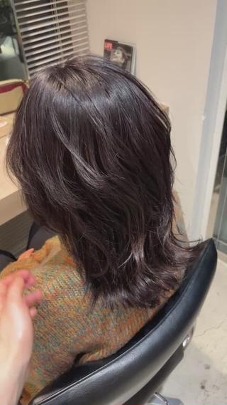 寒色系パープルに少しピンクをプラスで
大人かわいい透け感カラー