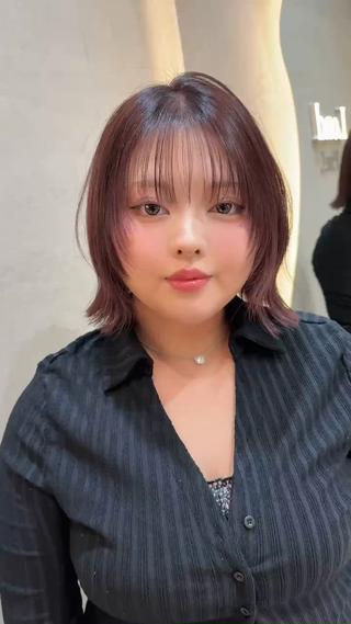 顔周りレイヤーボブ 