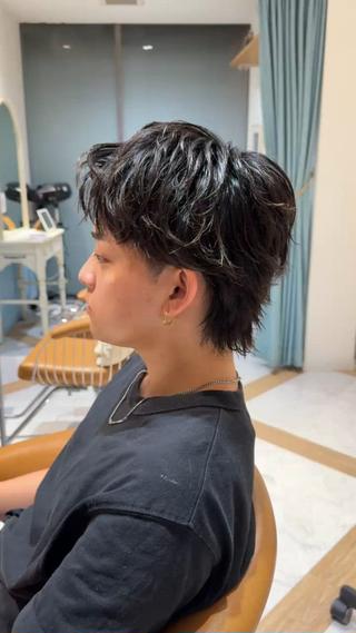 メンズ ハクヤ心斎橋 パーマ/縮毛矯正のヘアスタイル
