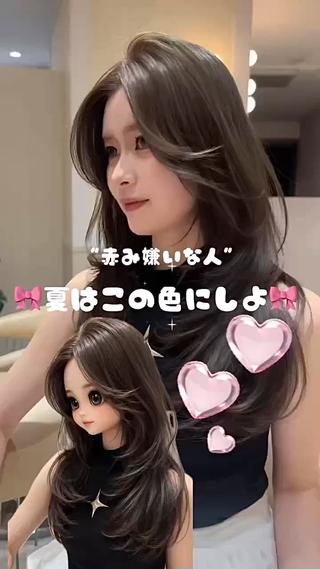 セミロング カラー ♡Yoshino♡ 色っぽトレンドヘアのヘアスタイル