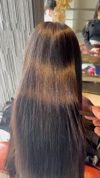 ロング よしなり あみのヘアスタイル