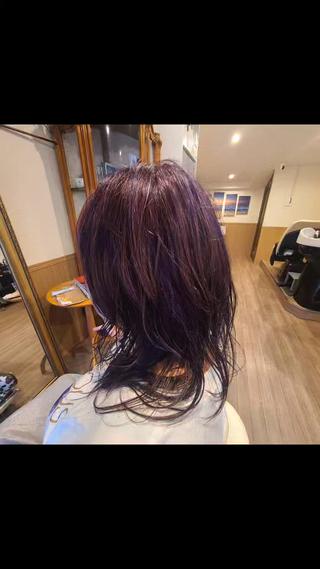 セミロング パーマ カラー spa hair  ark 富井直美のヘアスタイル