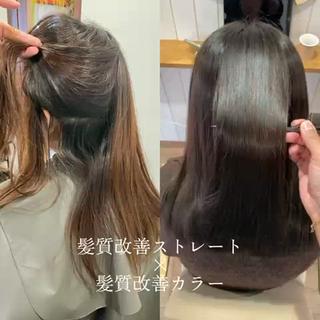 セミロング 表参道/髪質改善/ 髪質改善カラー/遠藤のヘアスタイル