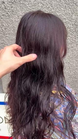 ロングデジタルパーマ
暖色カラー 