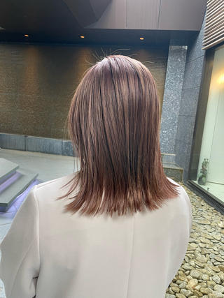 ミディアム カラー ボブ/ショート /パーマ/shinのヘアスタイル