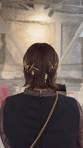 セミロング 新宿/顔周りカット +レイヤー=しずく♩のヘアスタイル