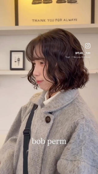大人気ボブパーマヘア◎ 