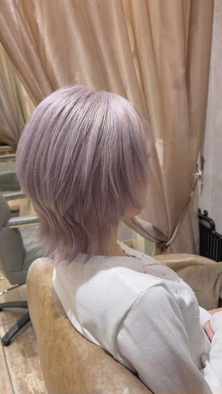 色落ちがホワイトになるほんのりパープル