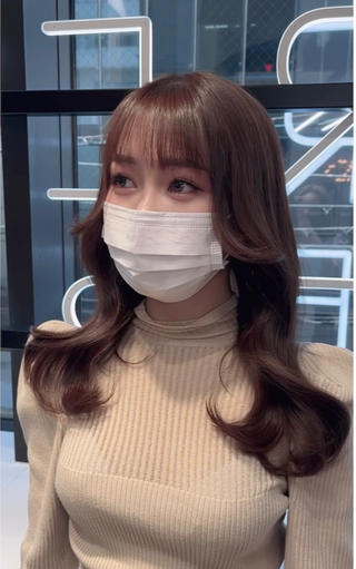 ロング カラー ヘアアレンジ 心斎橋🤍韓国風🤍 Mamiのヘアスタイル