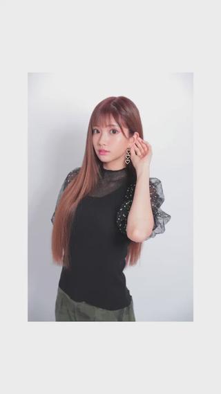 ロング カラー ワンホンレイヤー エクステづまのヘアスタイル