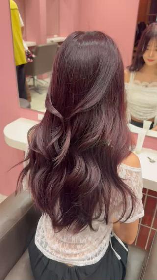 ロング カラー yuna 原宿/透明感カラーのヘアスタイル
