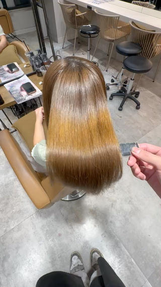 セミロング カラー ✨縮毛矯正/透明感 カラー/芦川優磨のヘアスタイル