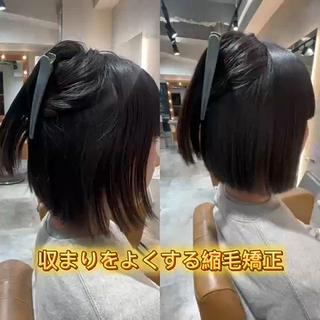 ショート 縮毛矯正/ ✨艶髪/芦川優磨のヘアスタイル