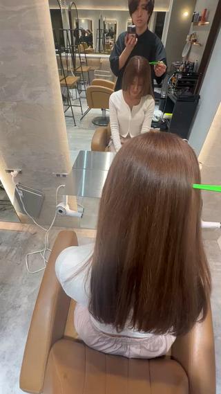 ロング パーマ ✨縮毛矯正/透明感 カラー/芦川優磨のヘアスタイル