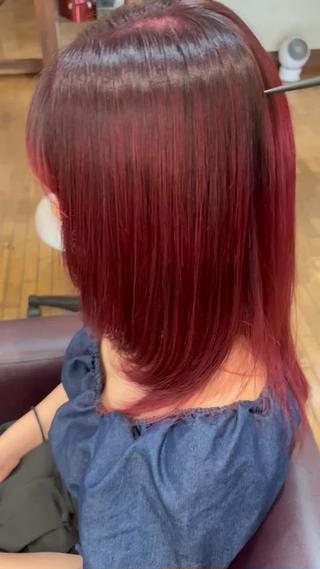 ロング カラー ラピスキーズ 古橋のヘアスタイル