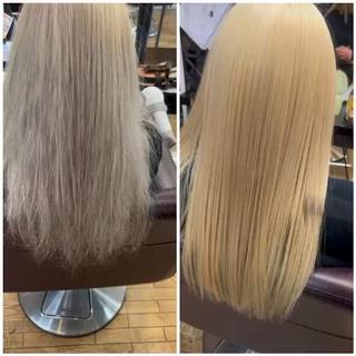 ロング ラピスキーズ 古橋のヘアスタイル