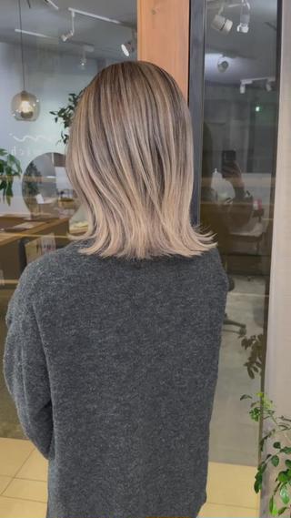 ミディアム カラー 金田 拓也のヘアスタイル