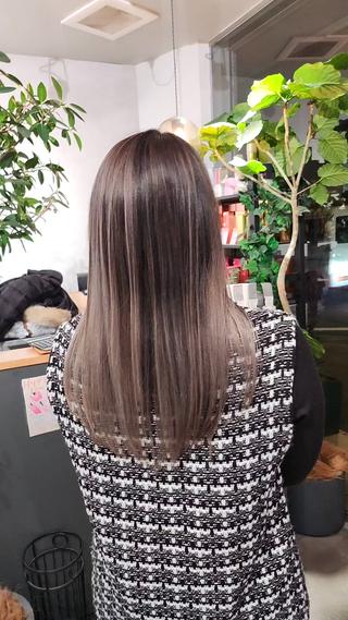 ロング カラー 金田 拓也のヘアスタイル