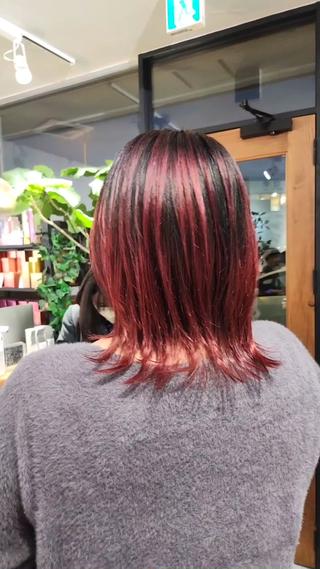 ミディアム カラー 金田 拓也のヘアスタイル