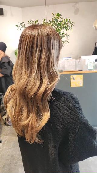 ロング カラー 金田 拓也のヘアスタイル