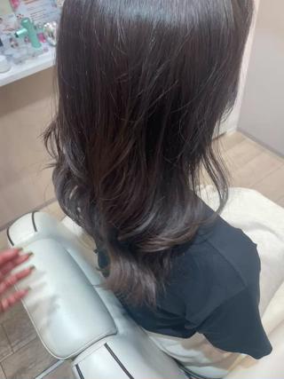 セミロング カラー 美谷添（ミヤゾエ） まどか大人ヘアサロンのヘアスタイル